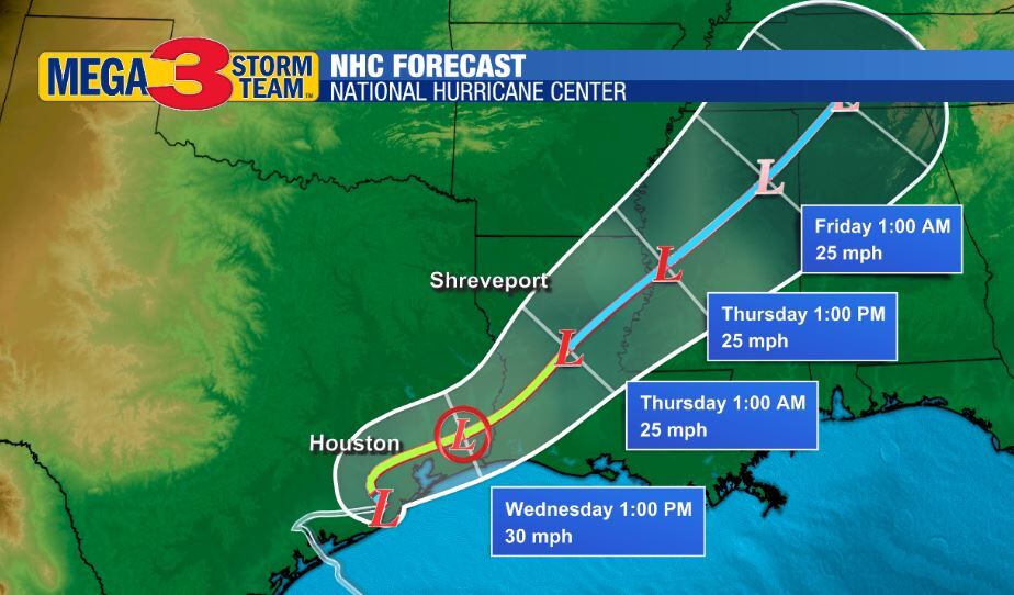 Forecast Path of Beta from the National Hurricane Center
